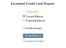 Exceeded Credit Limit Report screen example
